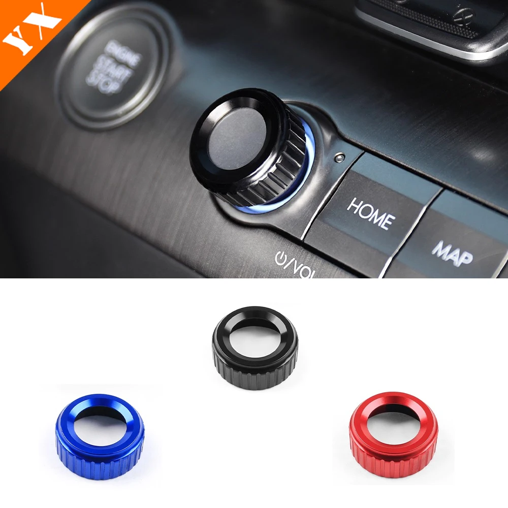 For Hyundai kona SX2 2024 2025 accessories Aluminum Alloy Blue Red Car Volume Control Cover,  Car Volume Button Cover