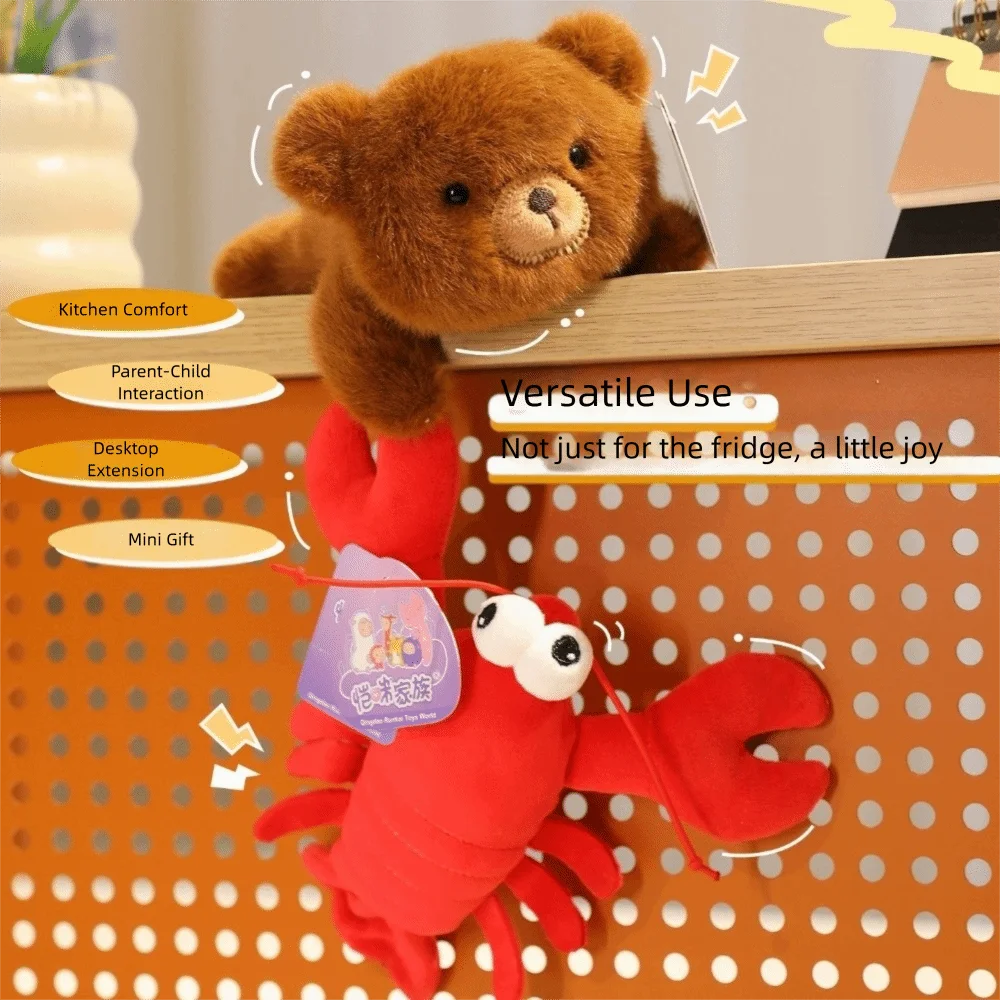 Kawaii 14 سنتيمتر لعبة مغناطيس الثلاجة لينة لينة صغيرة محاكاة الكرتون الكذب موقف الحيوان مغناطيس الثلاجة ديكور المنزل #4