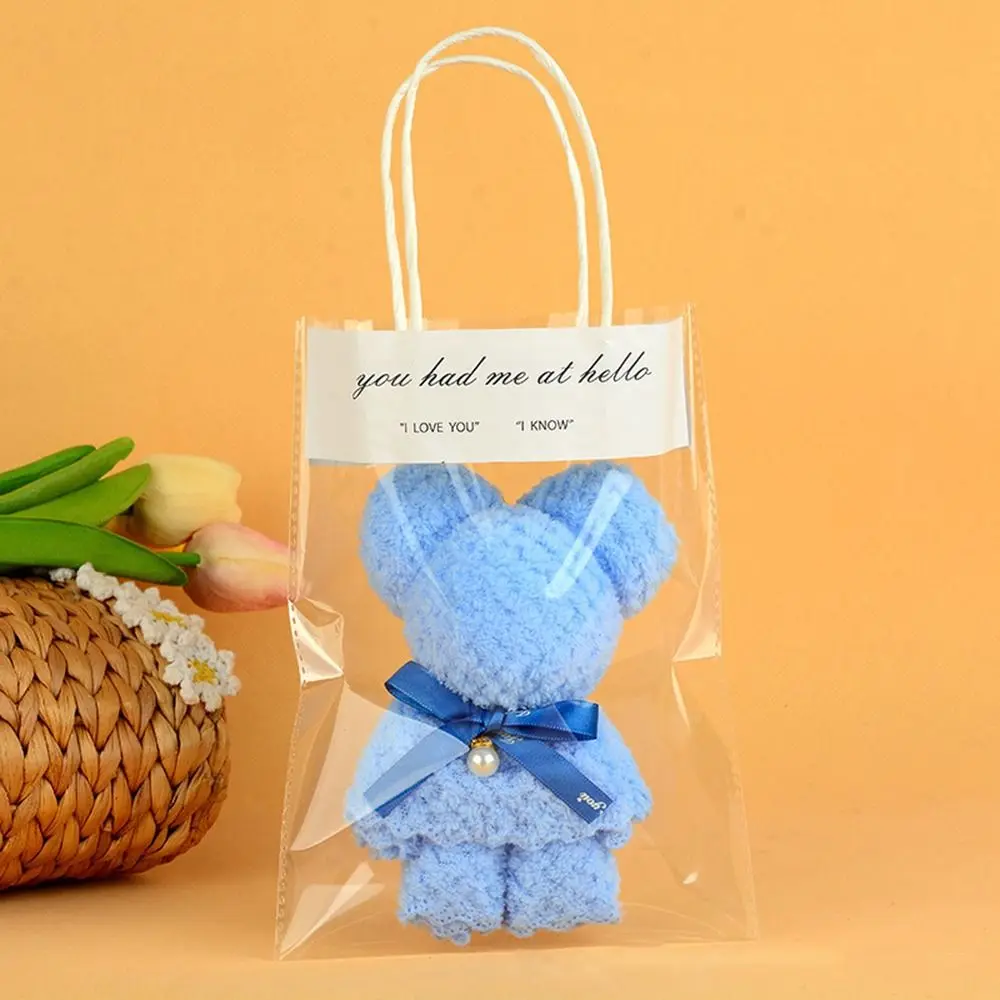 ファッションコーラルベルベットベアタオル 15cm フェイスハンドタオル クリエイティブソフトウェディングギフトウォッシュクロス