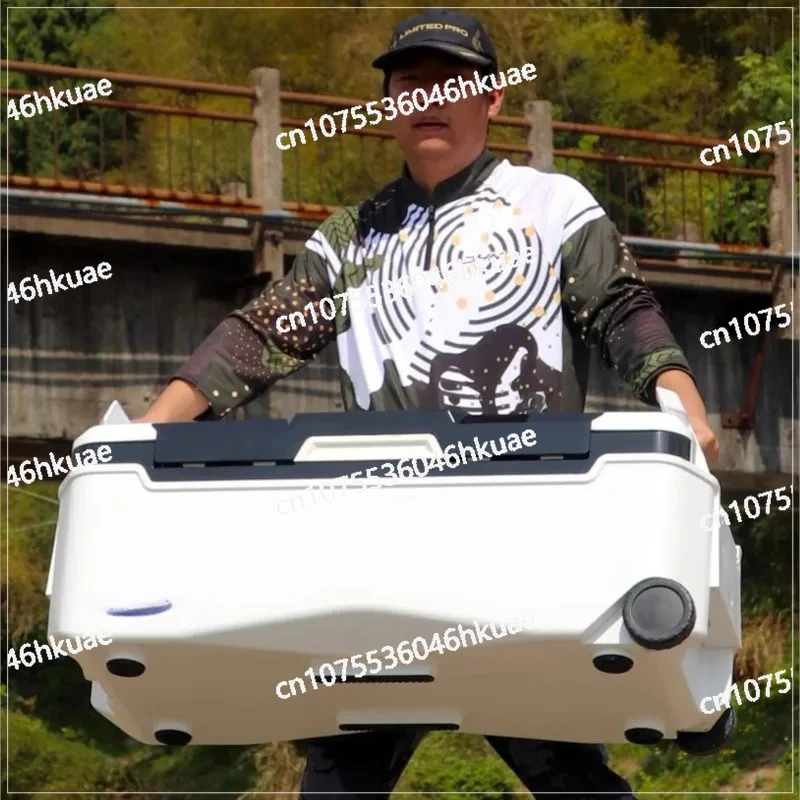 صندوق تبريد لصيد الأسماك البحرية سعة 85 لتر، ثلاجة حاضنة ذات سعة كبيرة، صندوق تخزين عالي الجودة في أعماق البحار