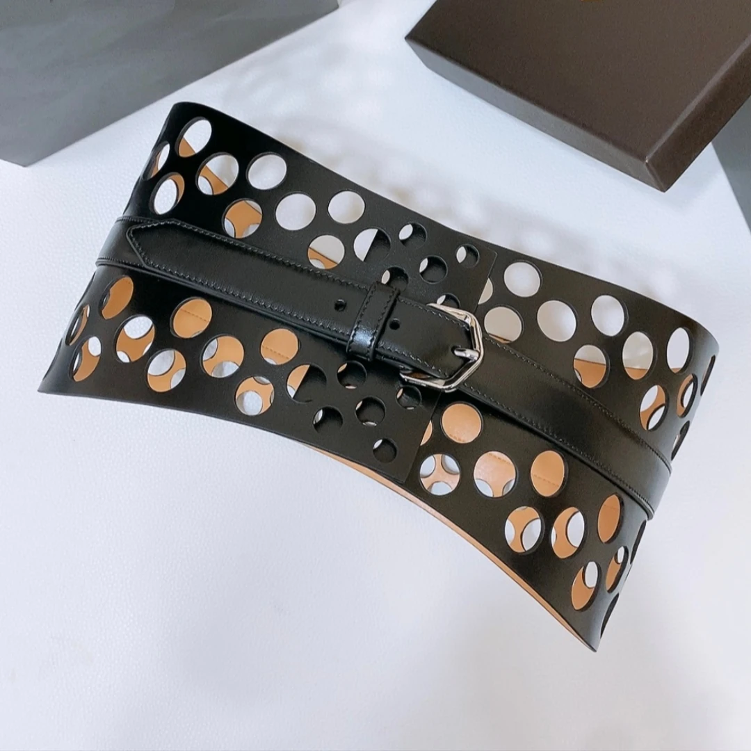 

Women's Wide Waistband Cummerbund Classic Hollow out Carved Vintage Slimming Body Shaping Girdle Fashion Slimming Accessory