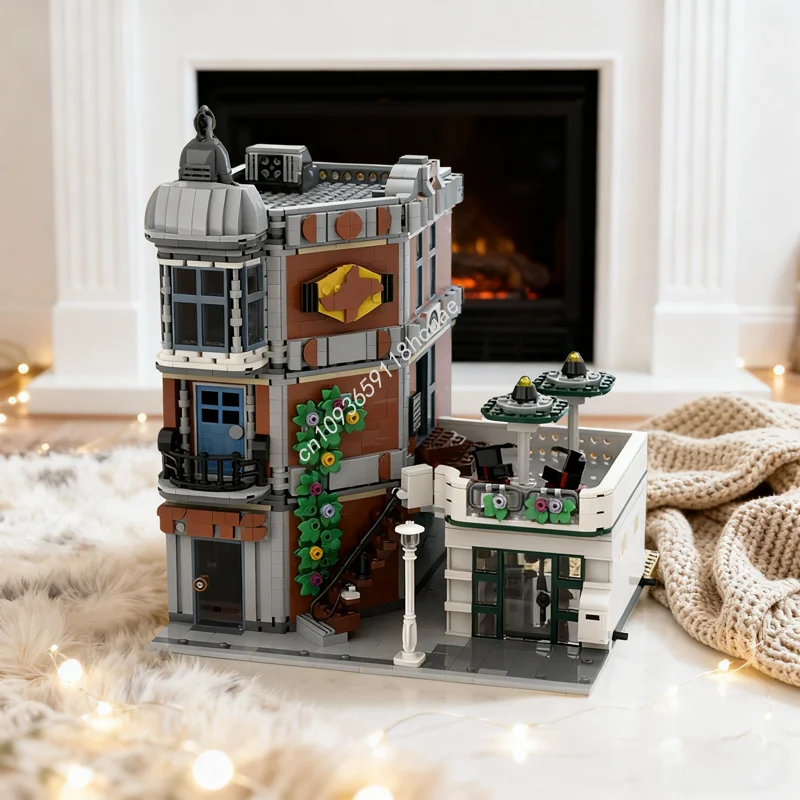 2107 قطعة MOC شاحنة بار الحيوانات الأليفة متجر الزاوية المرآب وحدات نموذج اللبنات DIY بها بنفسك هدايا عيد الميلاد فكرة الإبداعية لعبة أطفال عيد ميلاد #1