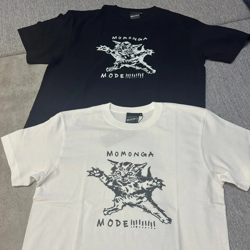 

Топы с короткими рукавами и круглым вырезом с милым котом и принтом, летние хлопковые унисекс уличные удобные мужские и женские футболки