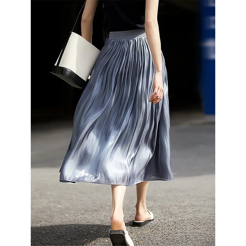 Super Beautiful Under Sunshine ~ Gilded Years Advanced Good Care Island Memory Silk Elasticated Waist Skirt Island Silk Skirt