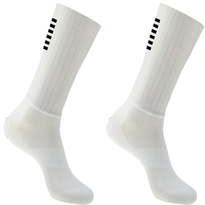 2023 Anti Slip Silicone Summer Aero Socks Whiteline Cycling Socks Men Bicycle Sport Running Bike Socks Calcetines