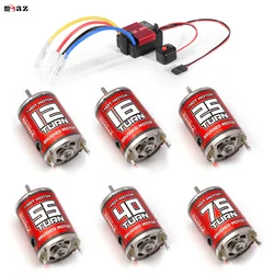 RC 540 Brushed Motor 12T-75T ESC 60A Speed ​​Control Combination Set Climb Drift Racing Waterproof for 1/10 RC Cralwer Car/Boat