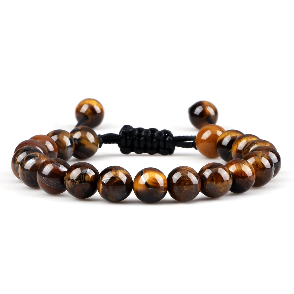Adjustable Couples Bracelets with Black & White Beads