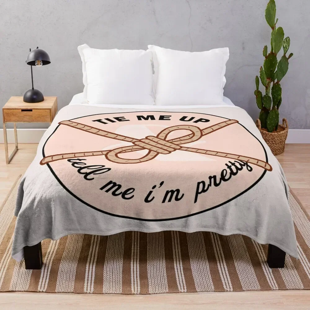 Tie Me Up and Tell Me I'm Pretty // BDSM, Shibari, Rope Throw Blanket heavy to sleep Soft Plush Plaid Soft Bed linens Blankets