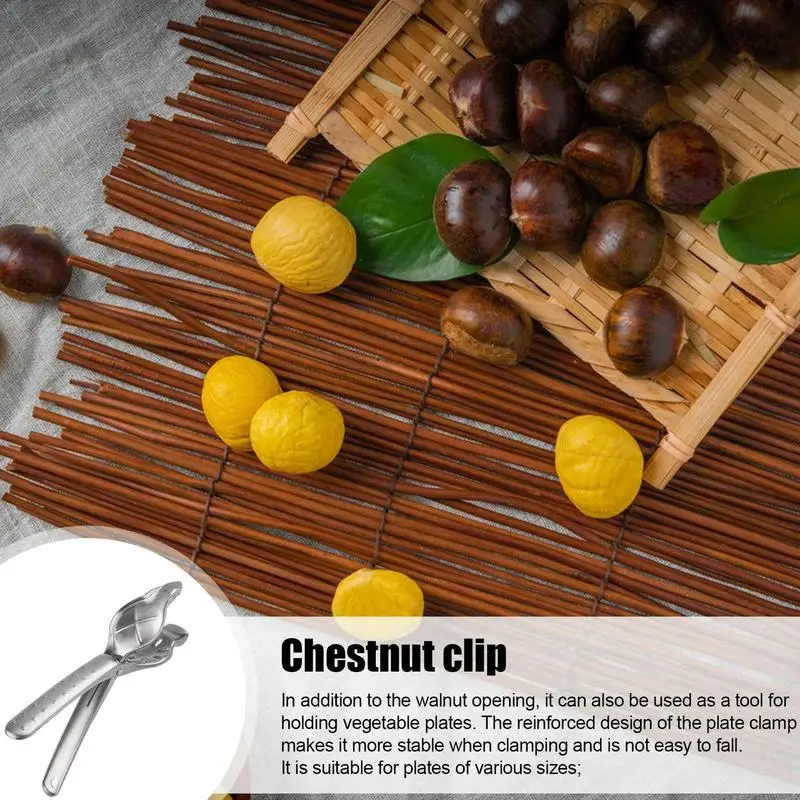 

Chestnut Peeler Chestnut Cutter Tool Durable Ergonomic Curved Handle Heavy Duty Multifunctional Portable Chestnut Clip Outdoor