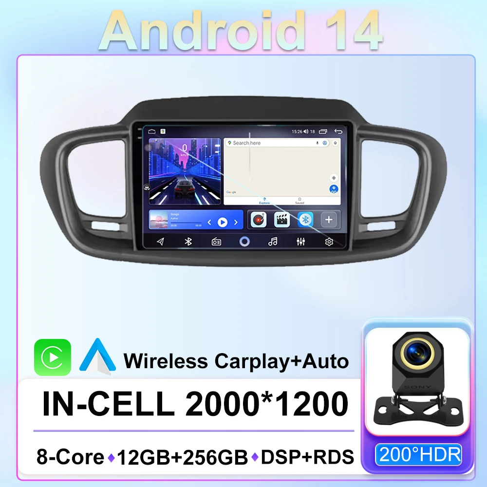 

Auto Car Radio Navigation For Kia Sorento 3 2014 - 2017 GPS Android Player Stereo Video Multimedia Player Wifi BT 5G No 2din DVD