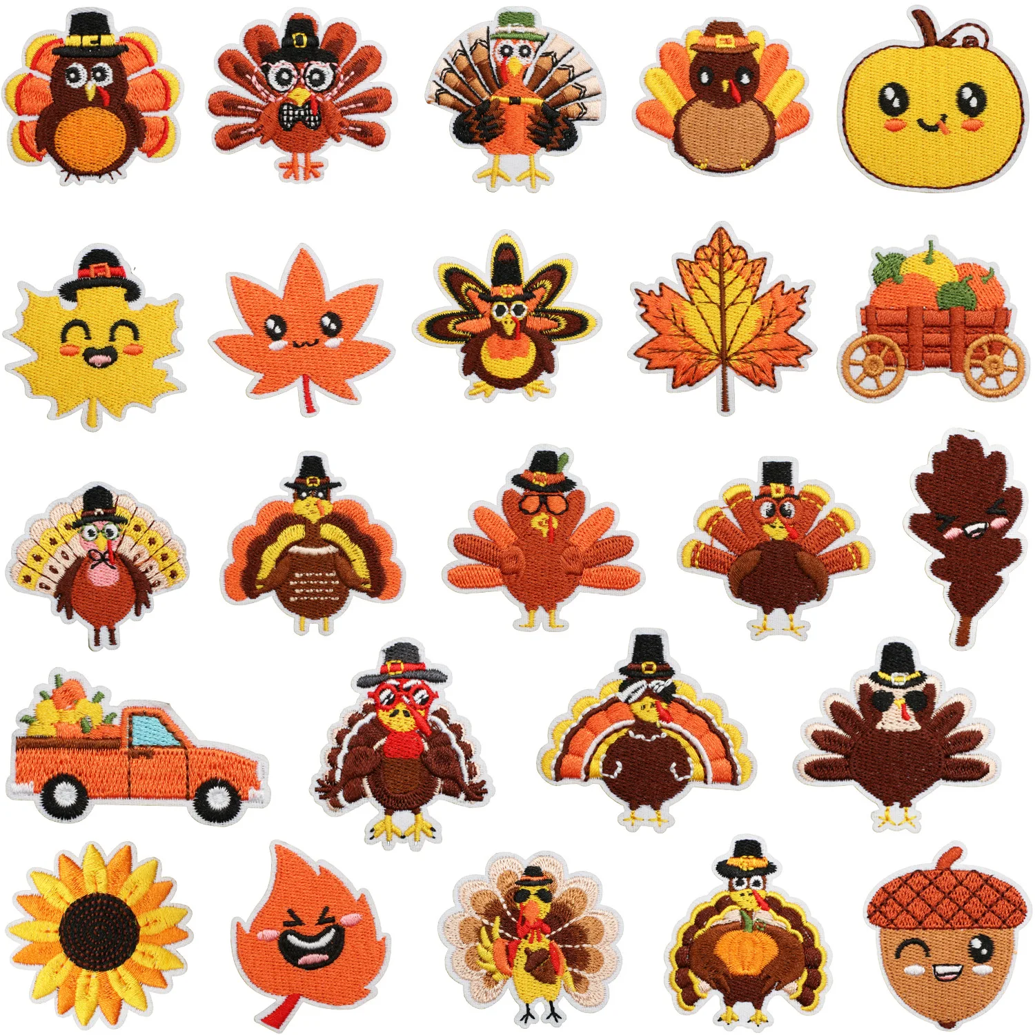 24er-Bundle mit Thanksgiving-Patches 🦃 🍂   DIY-Geschenke für den Herbst! Begrenzte Aktie!