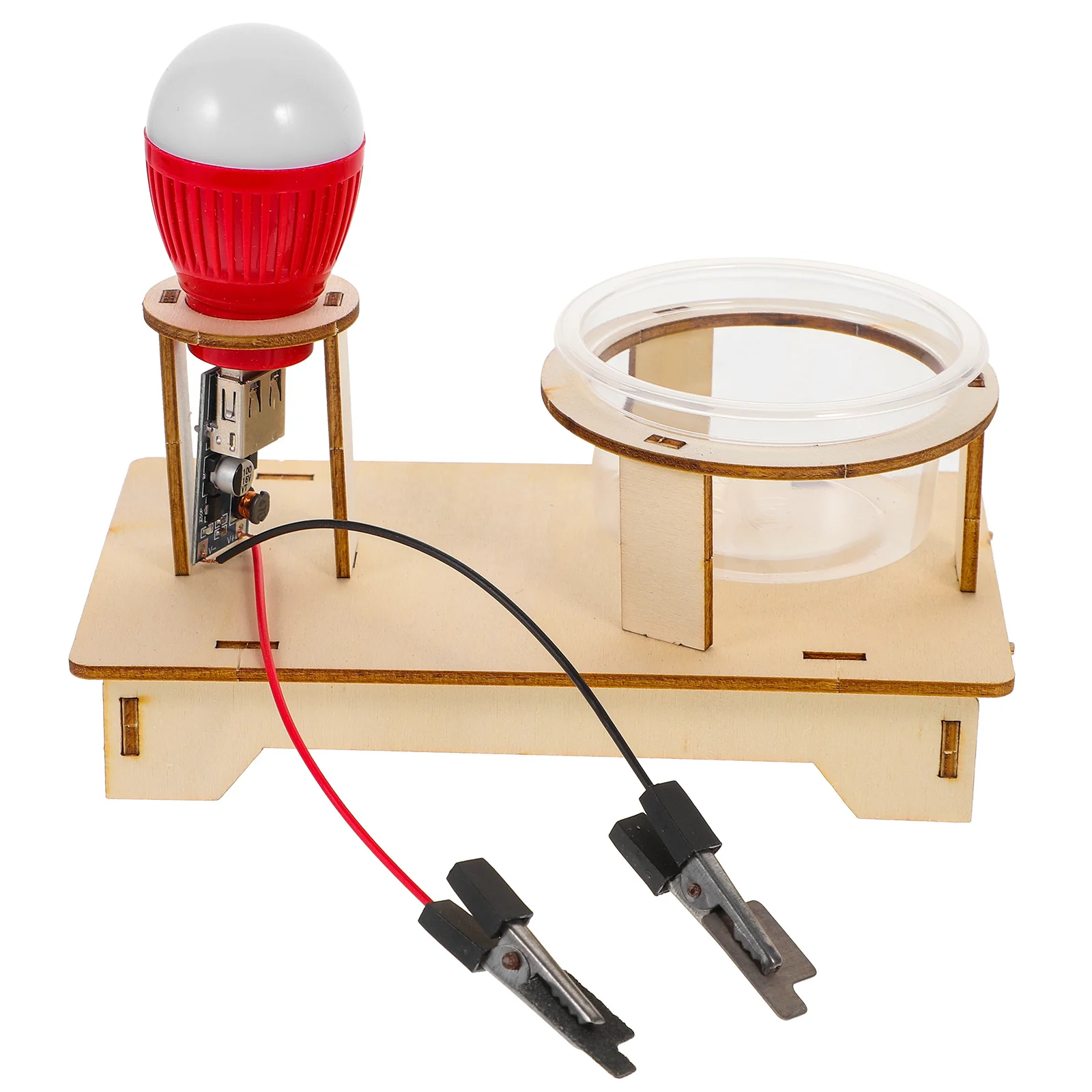 

1Set Brine Power Lamp DIY Science Experiment Kit Physics Teaching Aid Conduction Electric Learning Tool