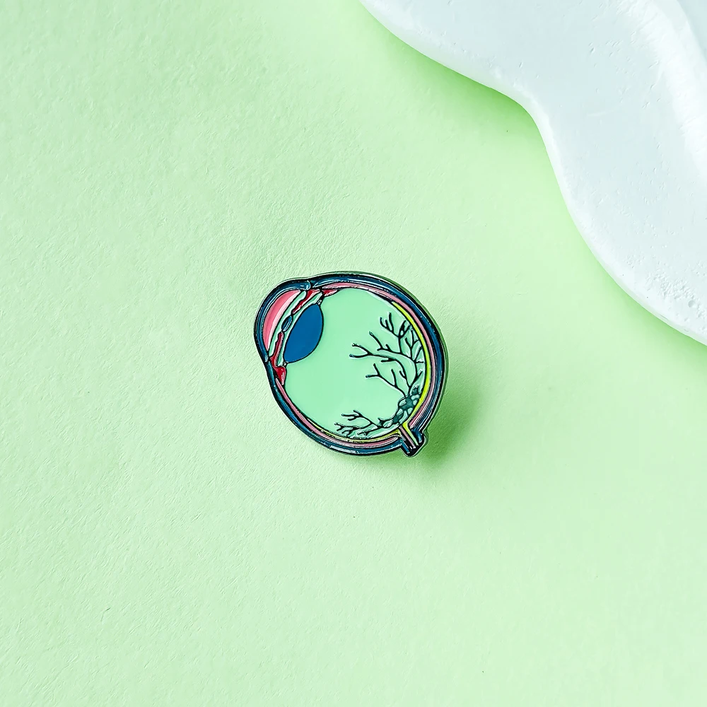 Medical Eye Pin Brooch Anatomy Eyeball Organ Enamel Badge Jewelry Gift For Doctors And Nurses Clothing Backpack Lapel