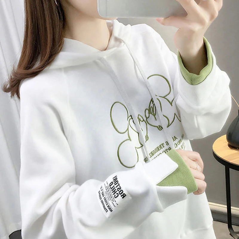 2024 Spring and Autumn New Women\'s Hooded Sweater Women\'s Fashion Trendy Loose Hoodie Top Women Pullover Jacket