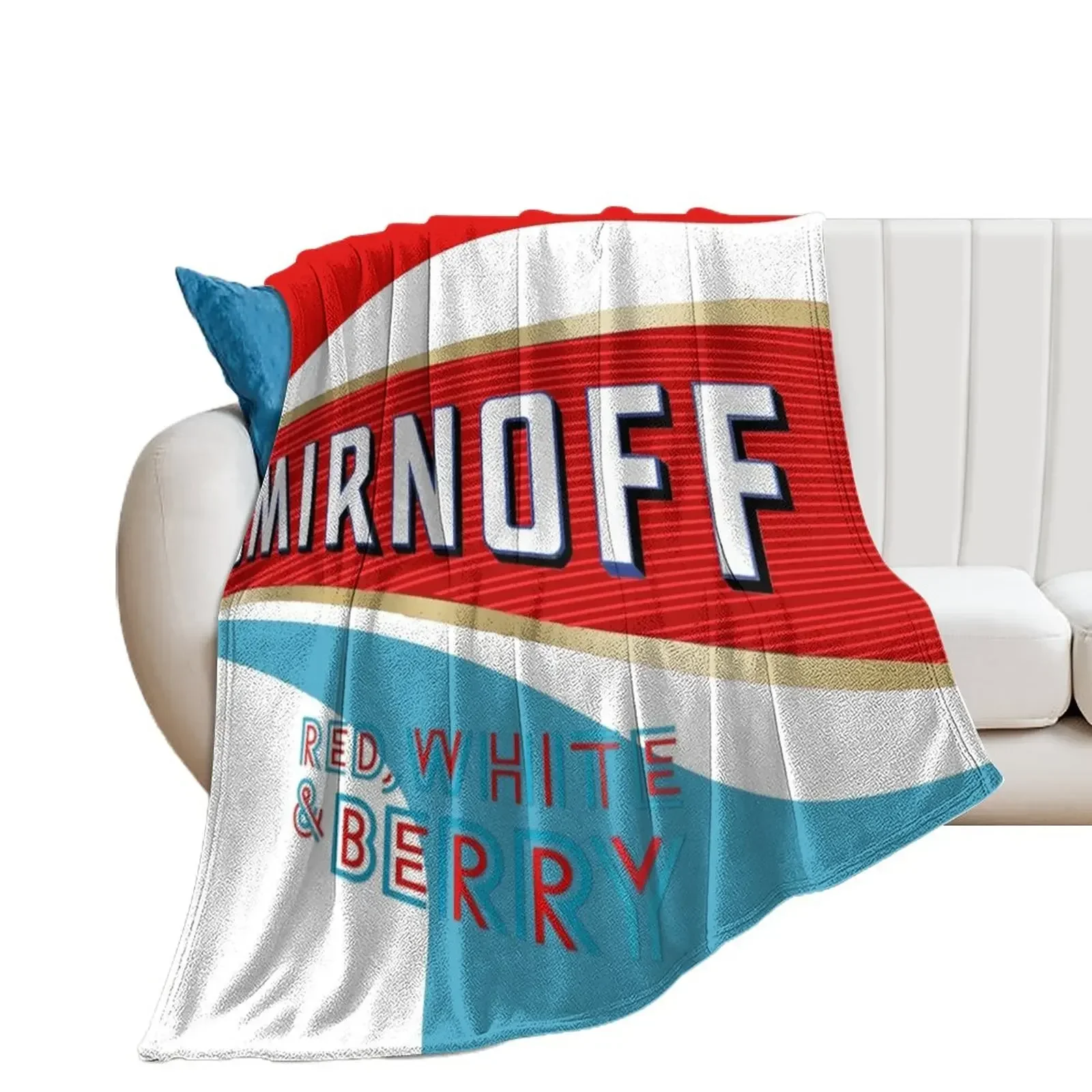 Smirnoff Red White and Berry Throw Blanket Soft Plaid Luxury St Picnic Blankets For Baby Blankets