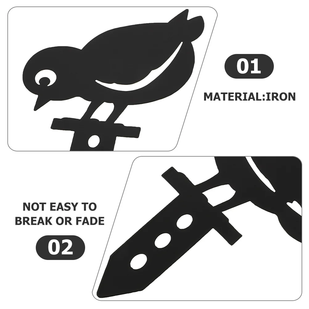

2pcs Yard Iron Outdoor Lawn Ornament Decorative Stake Sign For Courtyard Decoration Lawn Chicken Garden Decoration Yard Iron