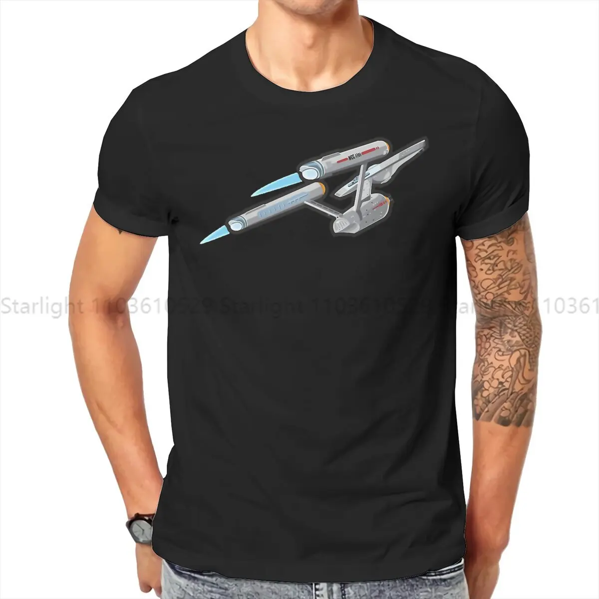 Enterprise TShirt For Male Starr Trrekk Clothing Novelty T Shirt Soft