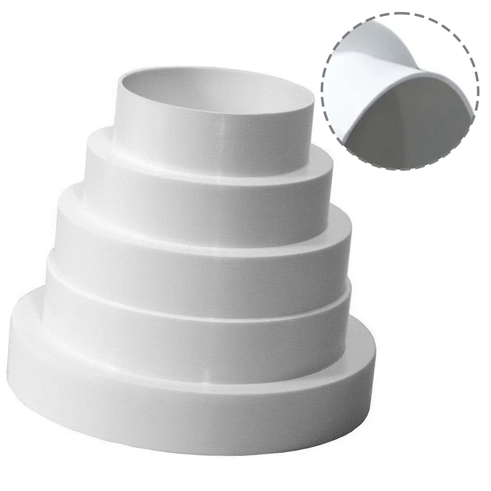 القناة المخفض النازع مروحة مفاصل توصيل الانابيب 80 مللي متر 100 مللي متر 120 مللي متر 125 مللي متر 150 مللي متر أنبوب دائري أنظمة تهوية الهواء أجزاء ديكور المنزل #1