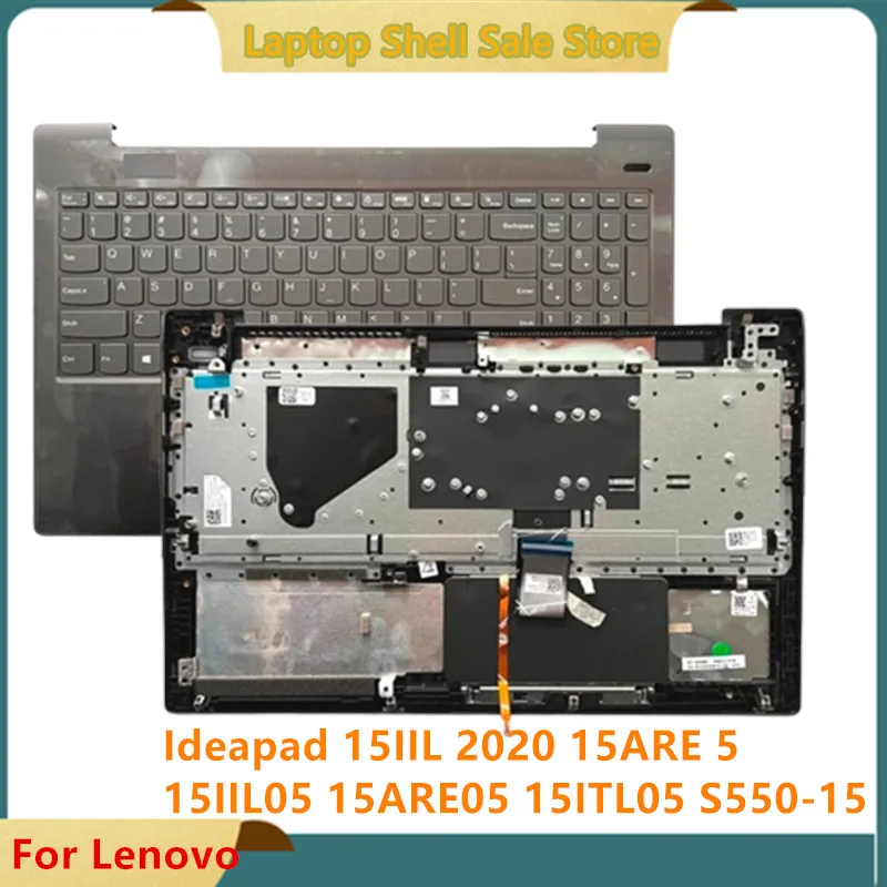 New For Lenovo Ideapad 15IIL 2020 15ARE 5 15IIL05 15ARE05 15ITL05 S550-15 Laptop Upper Case Palmrest Cover keyboard