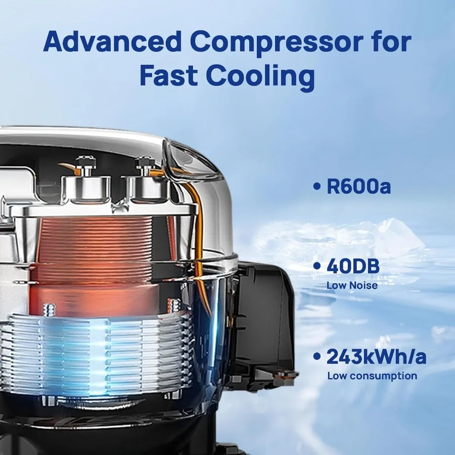 ثلاجة مدمجة بباب واحد 3.2 قدم مكعب مع فريزر لمكتب النوم والمساحات الصغيرة: 110 فولت 7 مستويات ترموستات قابل للتعديل Ul