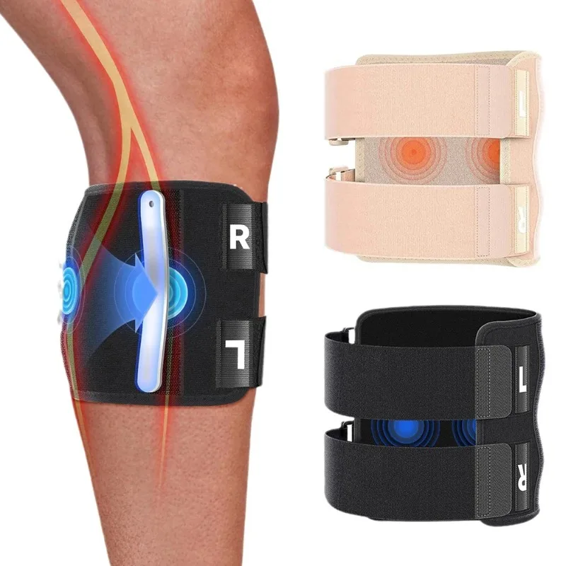 

Наколенник для ног, черные ремни под давлением, терапевтический бандаж, точечный массаж, ремешок для защиты икр, наколенники, инструменты для здравоохранения