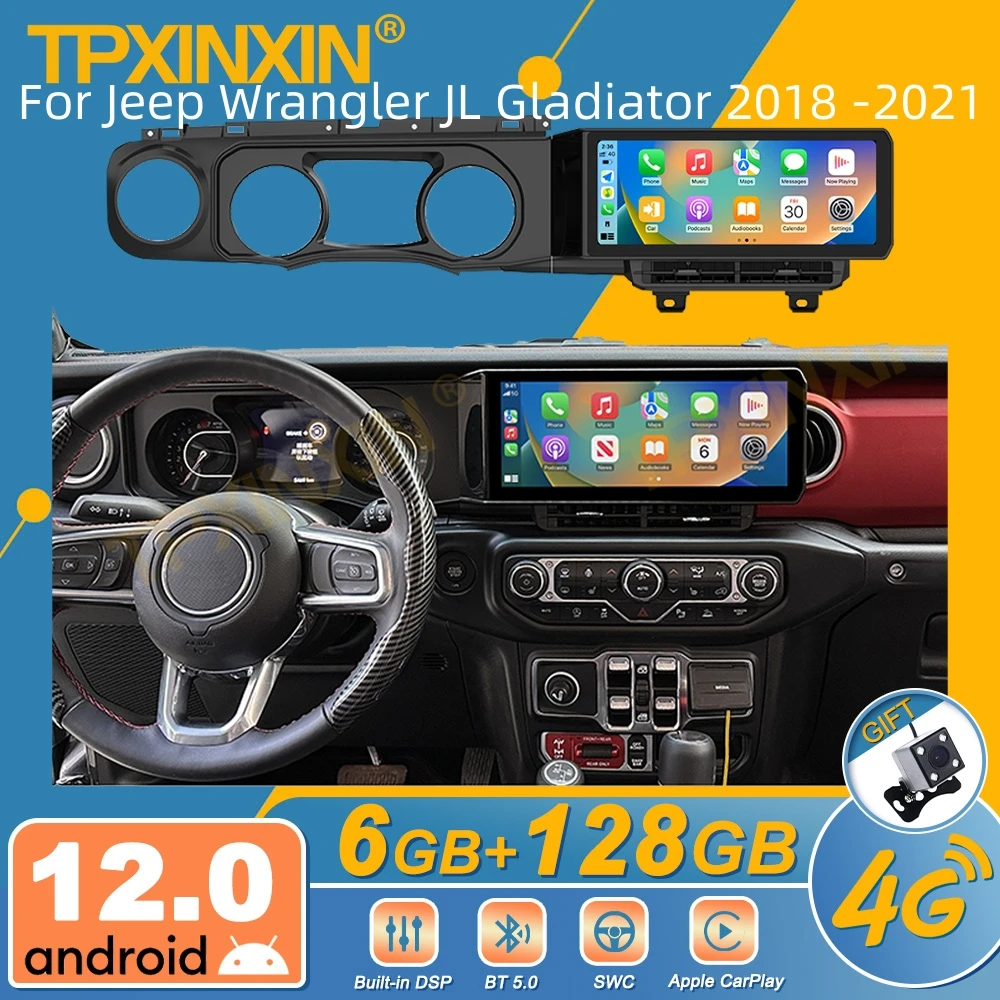 

For Jeep Wrangler JL Gladiator 2018 -2021 Android Car Radio 2Din Stereo Receiver Autoradio Multimedia Player GPS Navi Head Unit