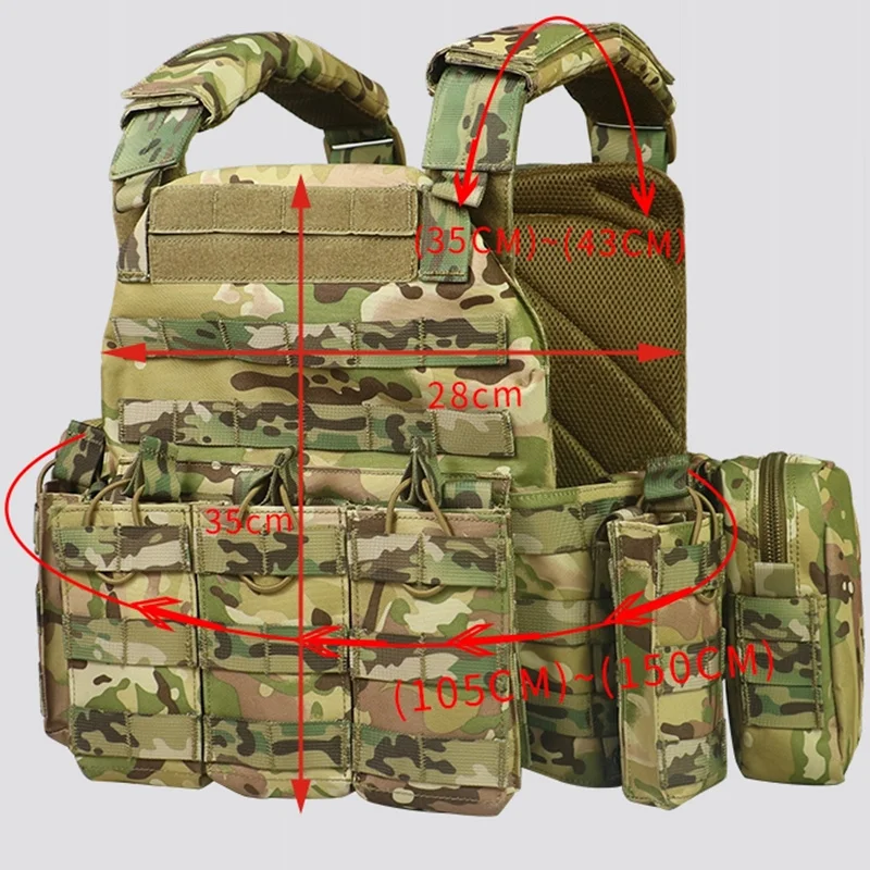 Artex 1000D Nylon Fabric Quick Releaseable 6094 Tactical Vest With Triple Magazine Pouch