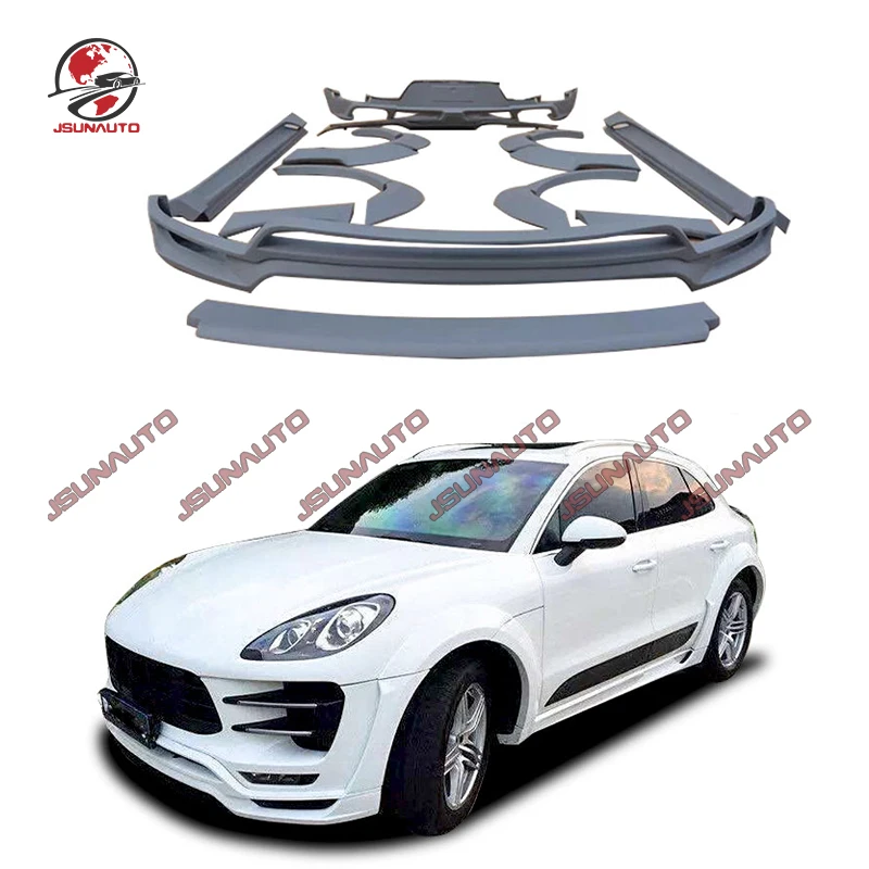 

For Porsche Macan 14-17 Front Diffuser Side Skirts Wheel Fender Unpaint Bodykit Rear Lip For Macan Upgrade Facelift HamanStyle