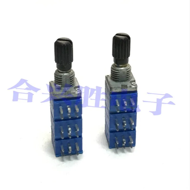 1PCS Precision Potentiometer 6 Link B5K B502 Power Amplifier Audio Speaker Volume Potentiometer 18Pin Shaft Length 15MM