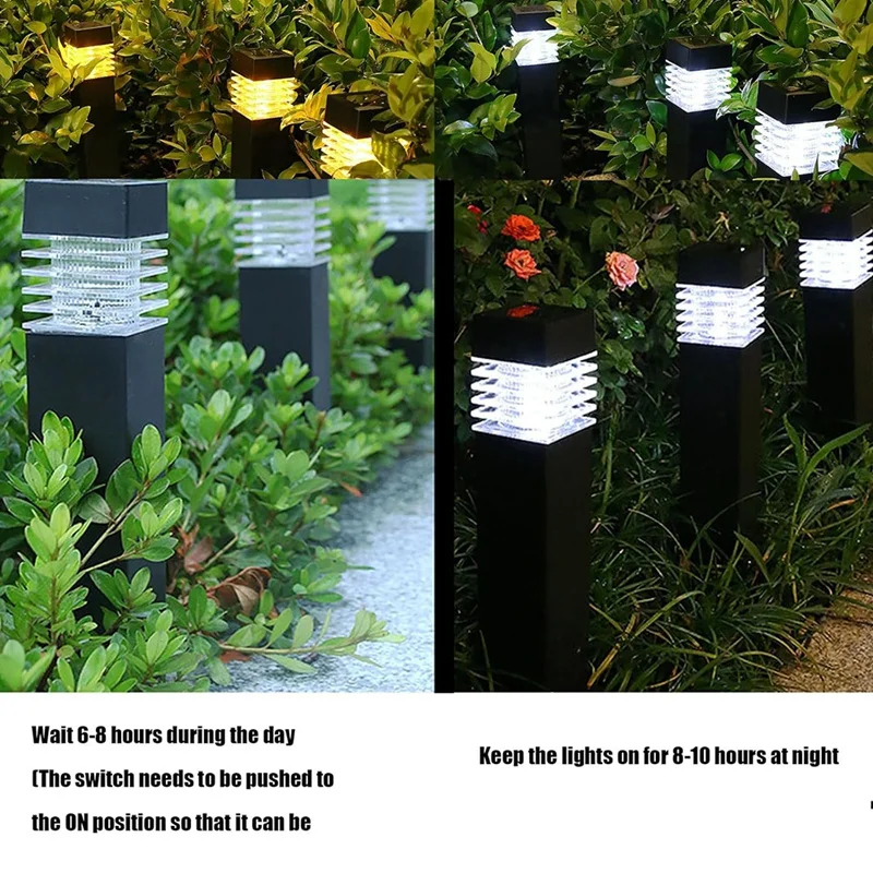 4 PCS De-Icing Light Solar Outdoor Garden Lamp White Light Solar Powered Solar-Powered De-Icing Light