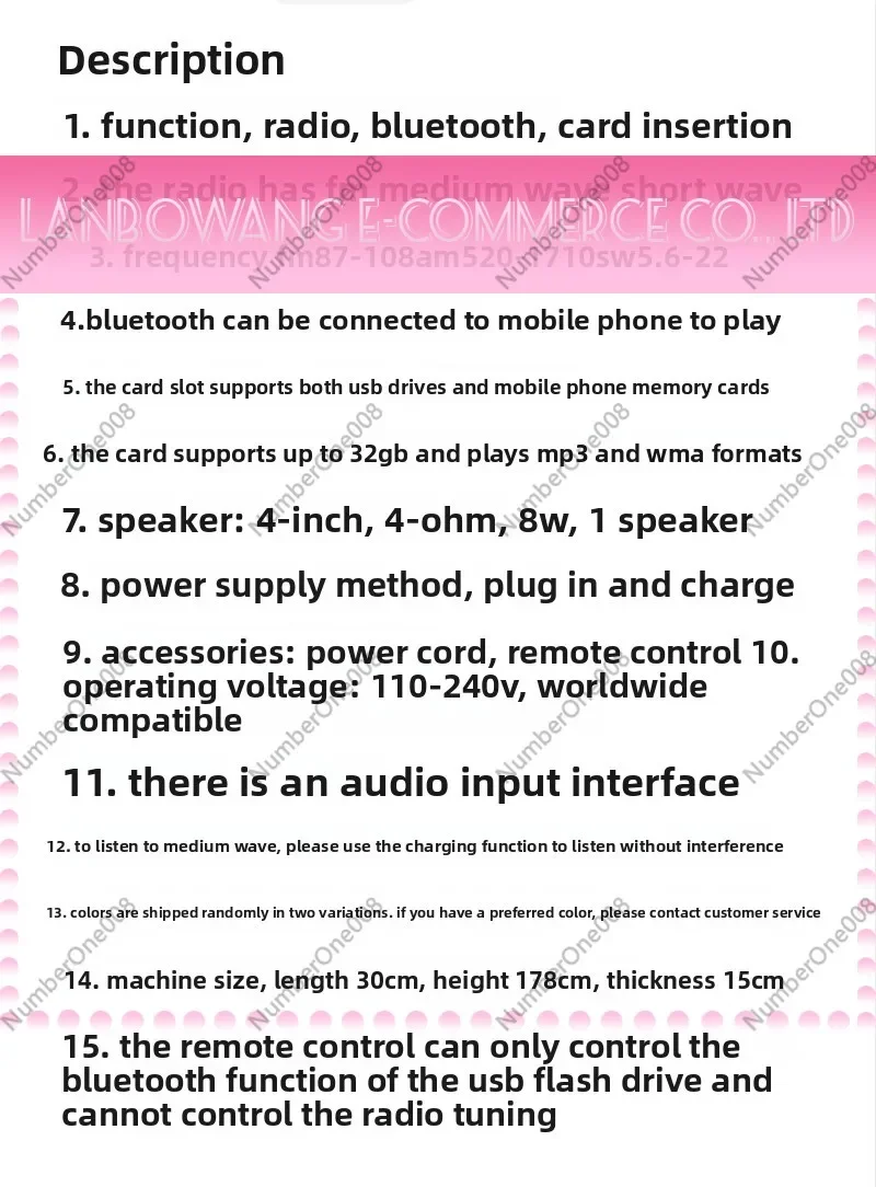 Retro Desktop Radio Bluetooth Speaker, FM MW SW Multi-band Radio with Remote Control, Home Decor Table Clock view 5