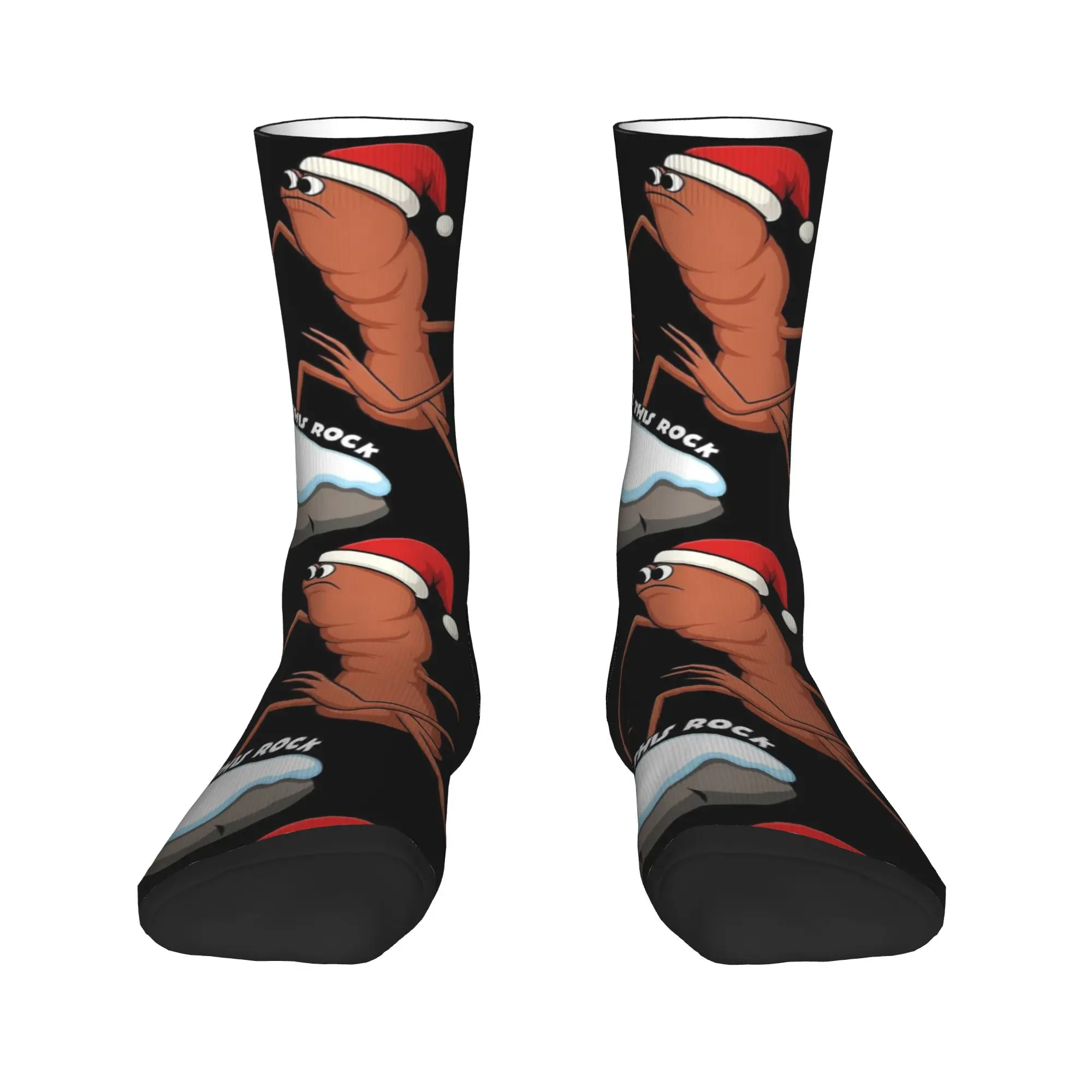 Мне не нравится эту рок-Маркус Червь Рождественские рождественские носки Чулки Зимние нескользящие мужские носки Мягкие дизайнерские велосипедные носки