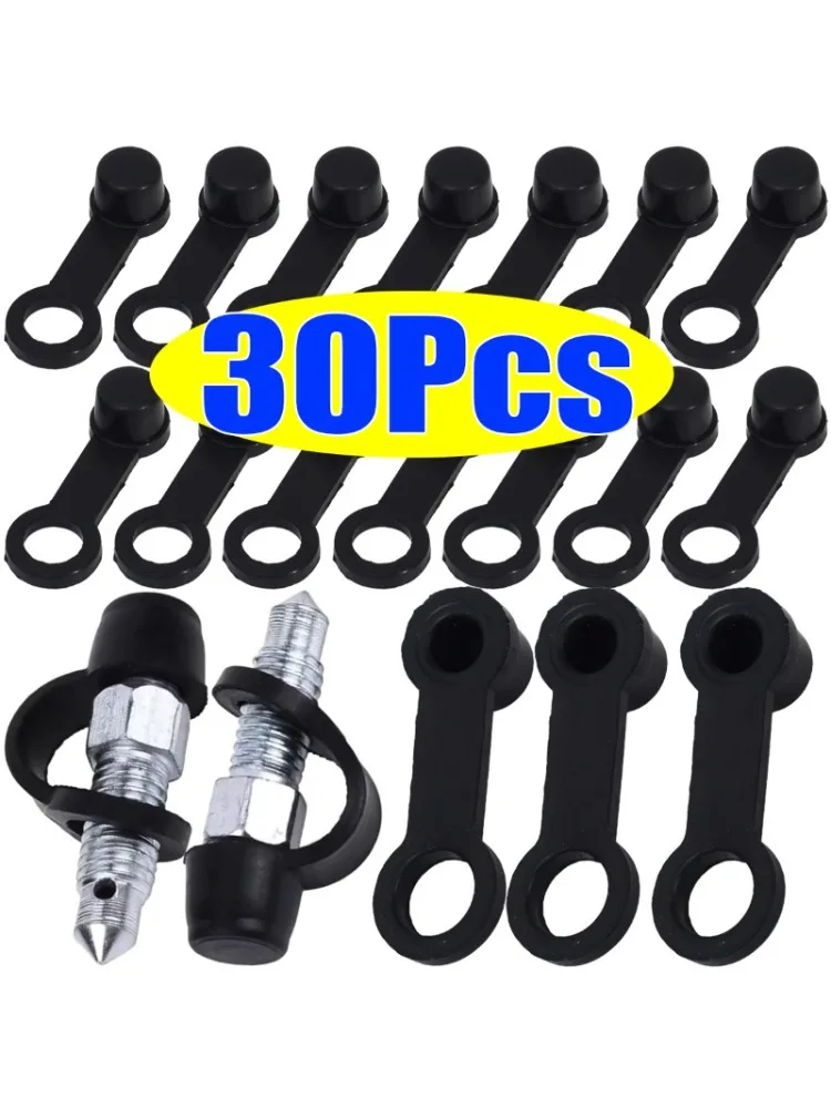 Couvercle de bouchon de vidange d'huile, capuchon anti-poussière en caoutchouc, capuchon de purge de frein multifonction, tampon anti-poussière noir, accessoires d'outils pour moto et automobile