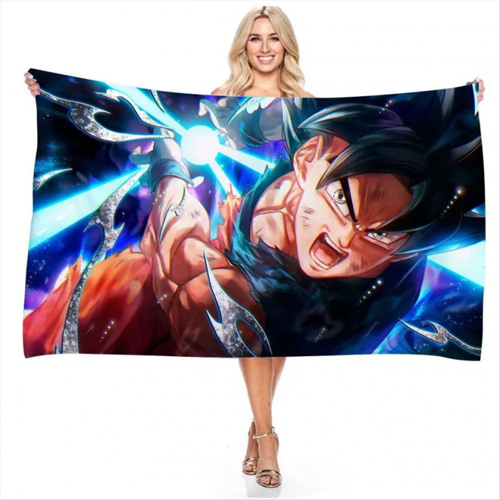 Анимация Dragon Ball Son Goku Kakarotto Фитнес Бег Пот Практичное пляжное полотенце Плавание Банное полотенце Аниме Модель