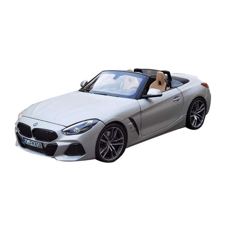 Diecast 1:18 Scale Z4 2019 Silver Alloy Car Simulation Model Classic Convertible Sports Fan Gift Collection Hobby Toys Car Model