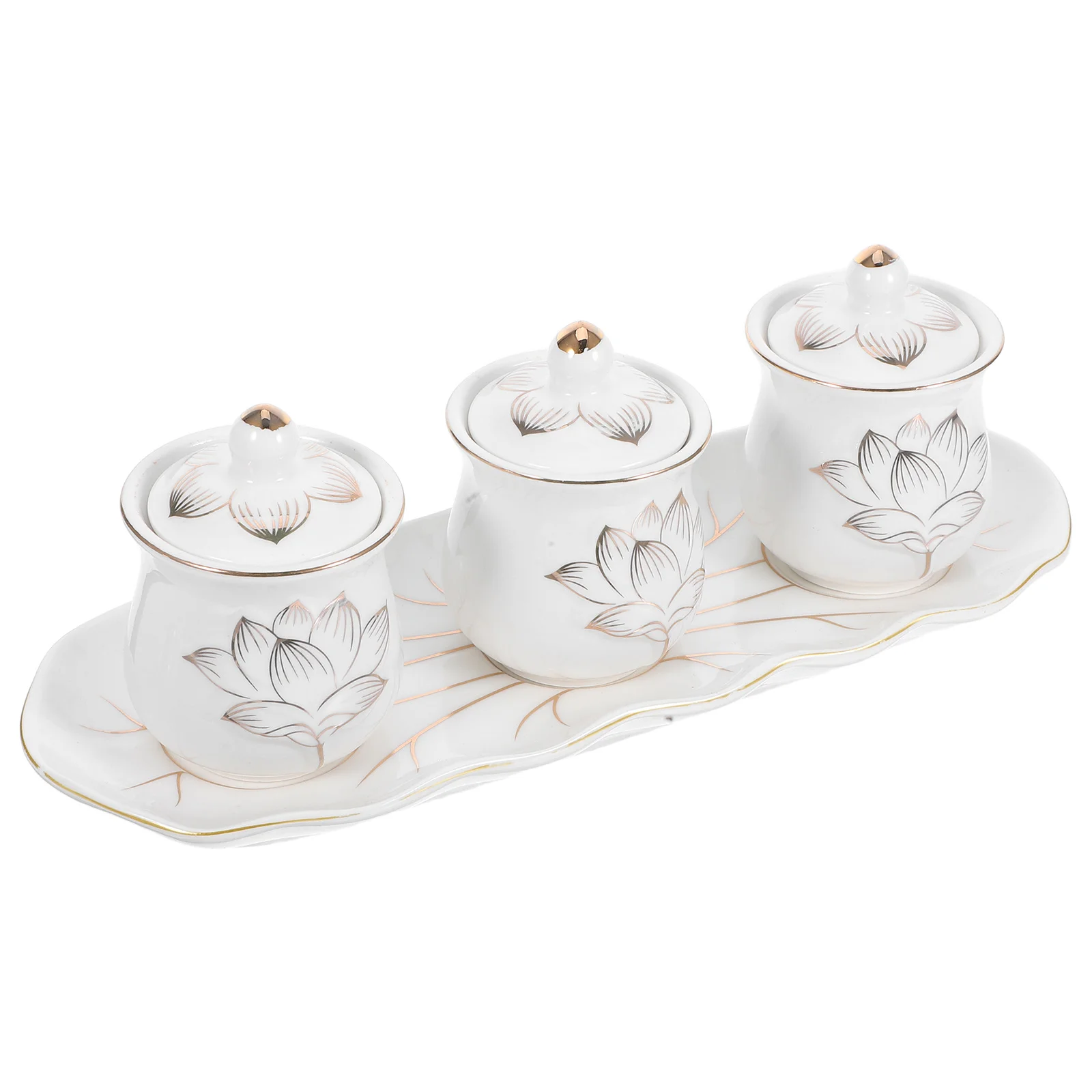 1 مجموعة السيراميك العبادة كوب زهرة اللوتس عرض السلطانية لبوذا البوذية كوب ماء ديكور المنزل معبد أكواب شاي بورسلين #2