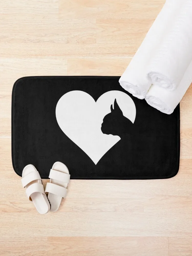 The Heart of the Boston Terrier Lover Bath Mat DoorFor The Door Mats Bedroom For Toilet Household Items Mat