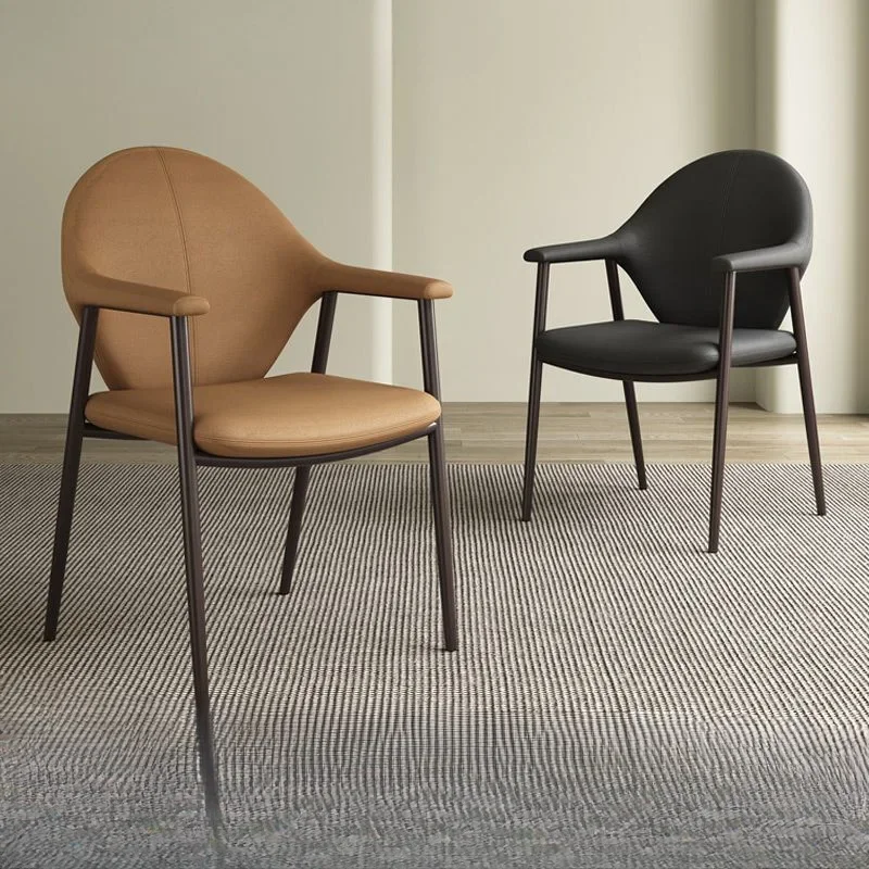 Dining Chair Italian Minimalist Home Modern Simple Restaurant Soft Bag Backrest Chair Premium Designer Armchair