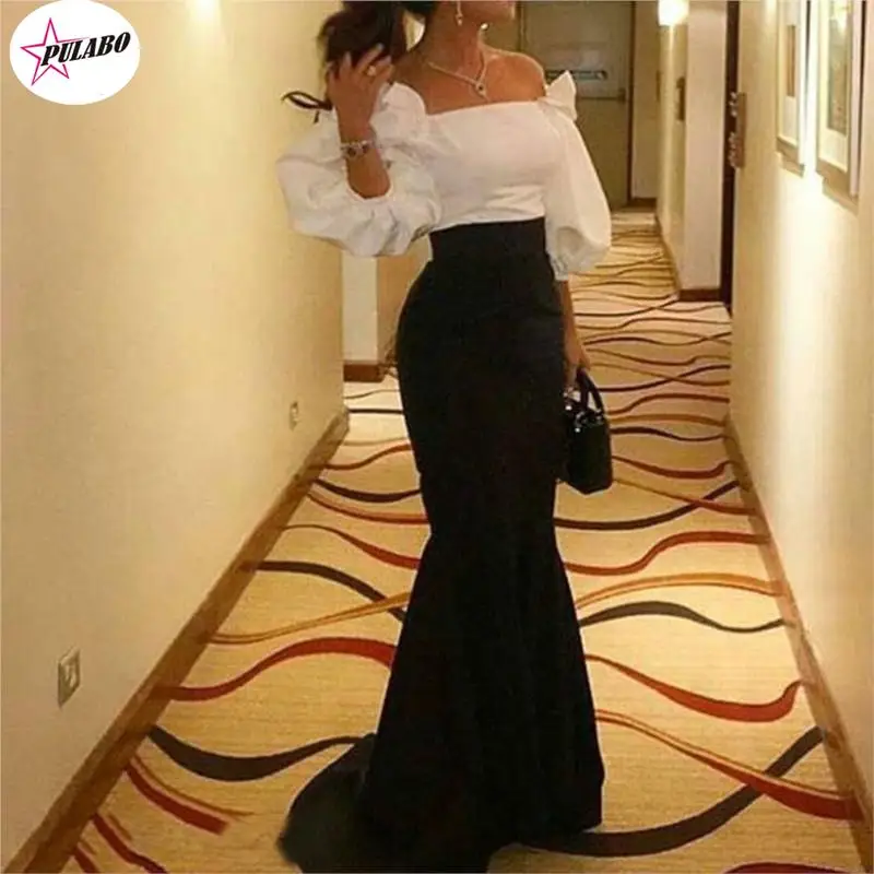 White Elegant Evening Party Long Women Sexy Bodycon Patchwork Designer Winter Formal Dinner Maxi Vestido Floor XL Female Dress