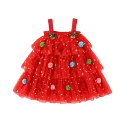 Baby Mädchen Weihnachtsbaum Kleid Sling Stern Pailletten Mesh Vestidos Layered Tüll Kuchen Kleid mit Plüsch Ball 1-6Y