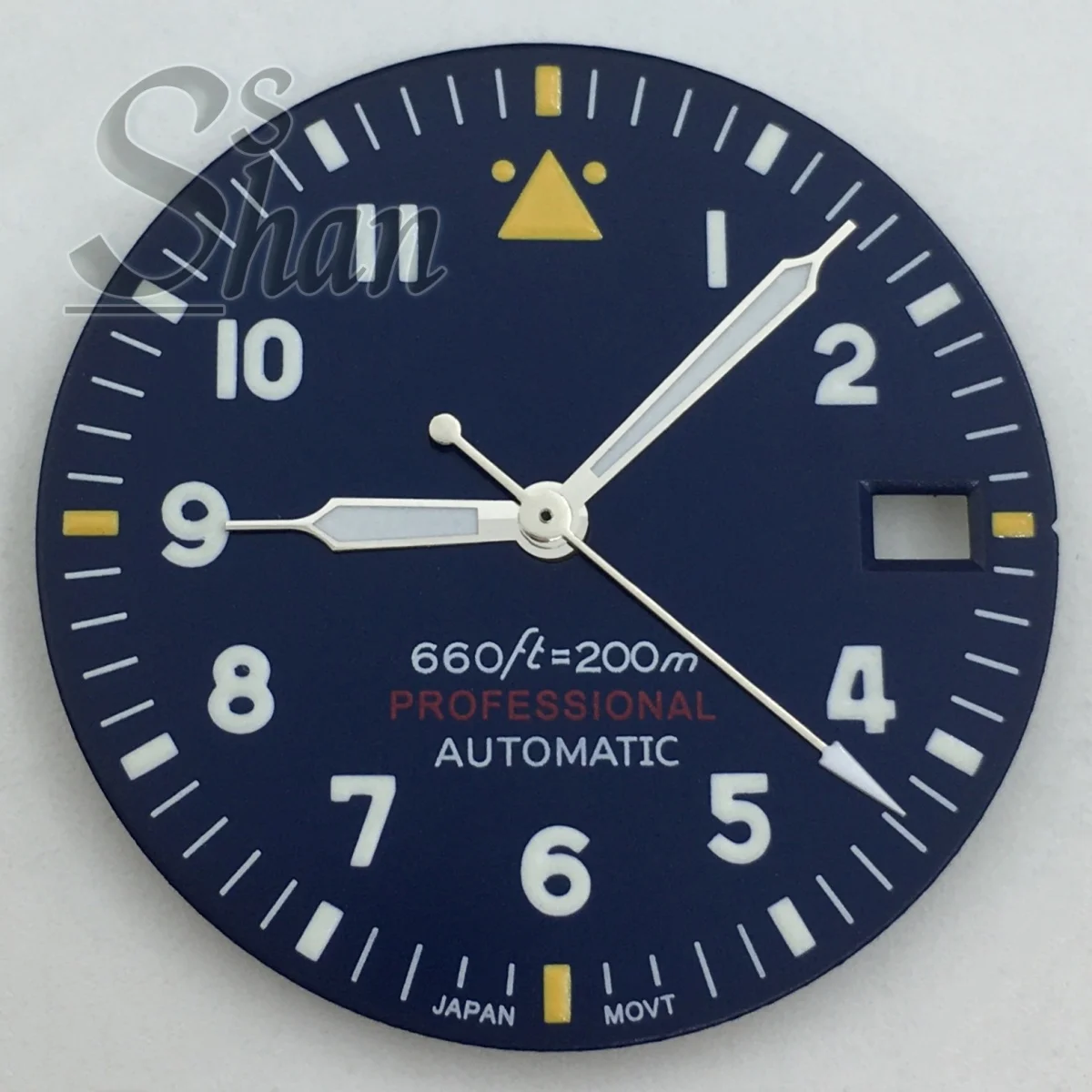 29mm 파일럿 블랙 화이트 블루 그린 다이얼과 핸즈 C3 야광은 NH35A 무브먼트의 부품을 교체하는 데 적합합니다.