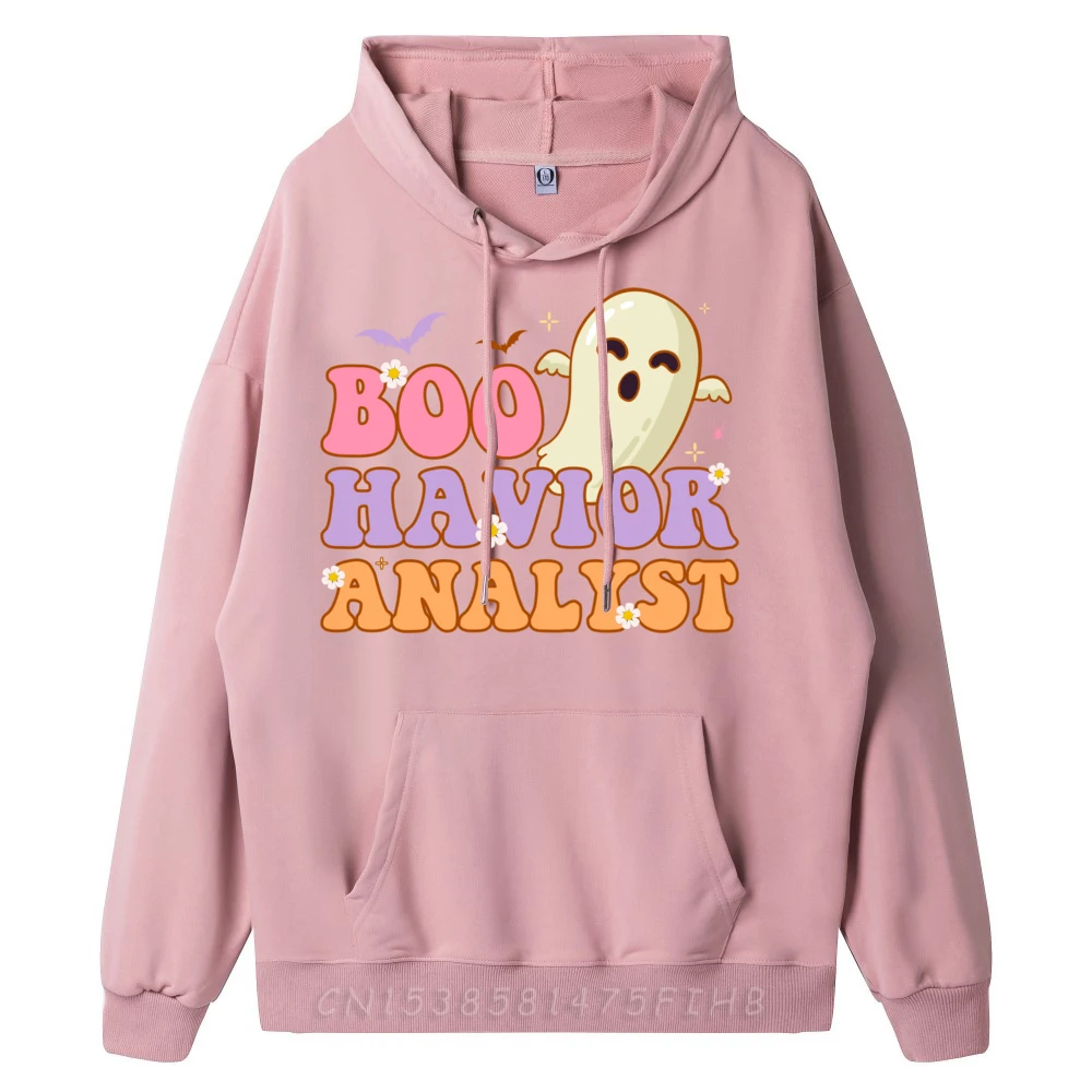 Boo Havior Analyst Retro ABA Therapist BCBA Halloween Ghost Graphic Pullover Limited Time Special Men's Clothing Deals Vegan