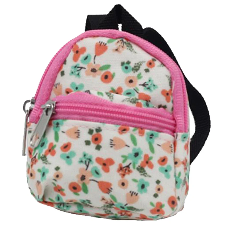 1Pc 인형 집 미니어처 꽃 배낭 모델 미니 책가방 인형 집 장식 액세서리-장난감