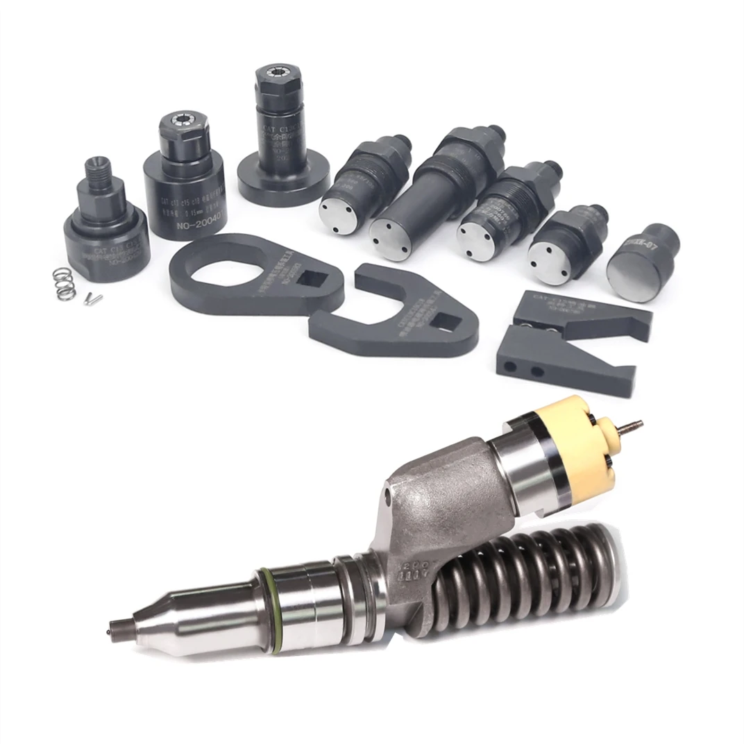 

C13 C15 C18 Eui Eup Diesel Injector Disassembly Opening Pressure Adaptor Stroke Test Repair Tool Kits For CAT