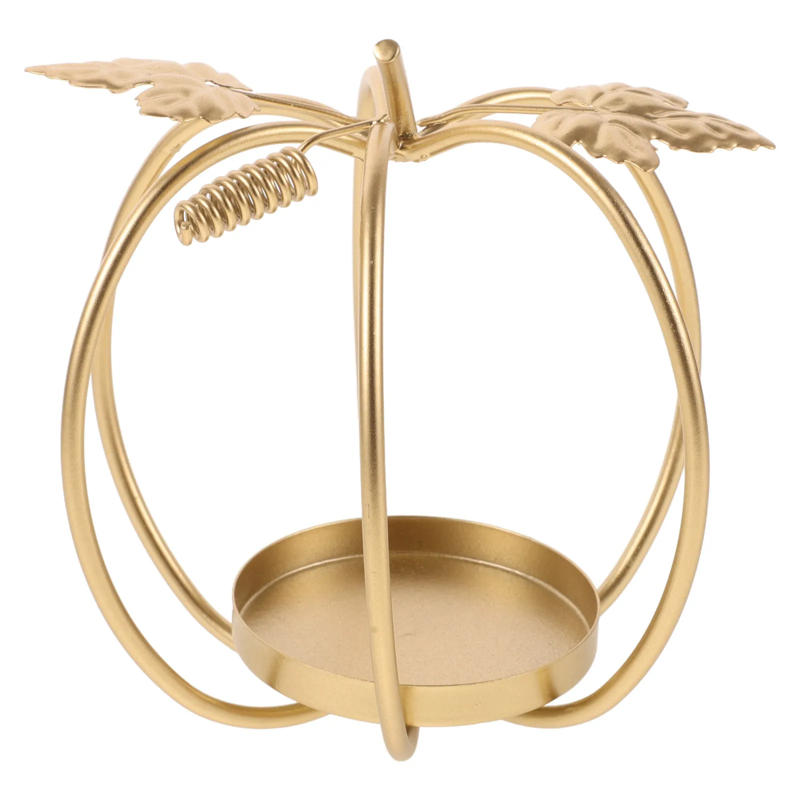 

Iron Pumpkin Holder Metal Pumpkin Style Stand for Halloween Thanksgiving Autumn Table Centerpiece