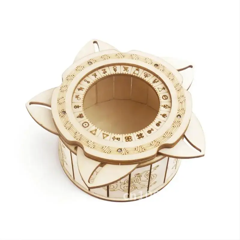 

STEAM Kit Iris Box Mechanical Gear Treasure 3D Wooden Puzzle Toy Brain Teaser Model Building Robot DIY Kits Gift for Adults Kids