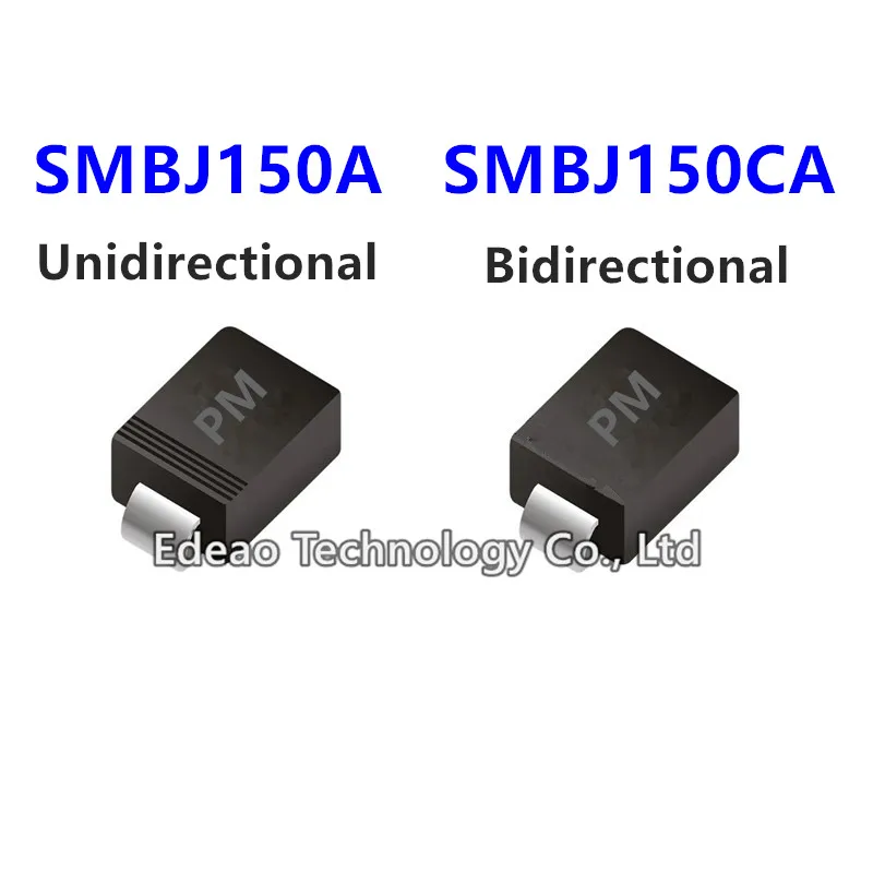 

TVS Diode SMBJ150A SMBJ150CA, 20 ~ 100 шт./лот, маркировка: PM SMB (DO-214AA)