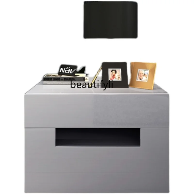 

Nordic Minimalism Light Luxury Paint Bedside Table Home Storage Chest of Drawers Storage Bed Side Cabinet