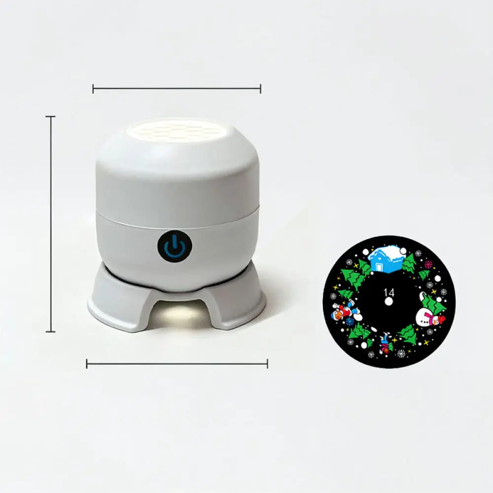 LED Rotating Projection Lamp Night Light Ocean Snowman Snowflake Decor Atmosphere Light USB Rechargeable Home Decoration
