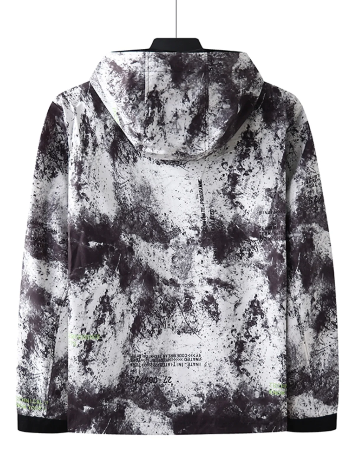 

Удобная мужская весенне-осенняя повседневная куртка с капюшоном Jaet Water-Media Design Faionable Верхняя одежда Stand Fit Long Sve Zipper...